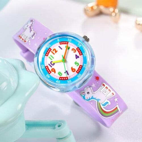High quality cartoon bee flower watch children fashion casual unicorn pony kids quartz watches for student boys girls clock