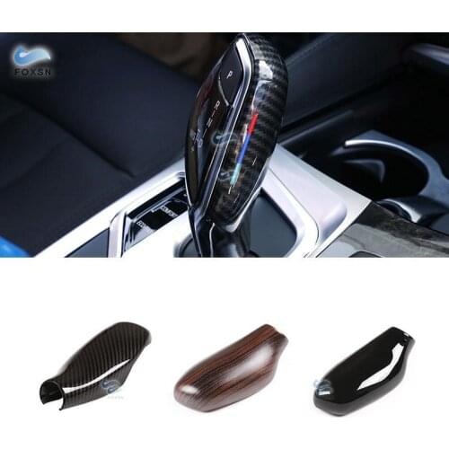 For BMW 5 6 7 Series G30 G32 G11 G12 X3 G01 X4 G02 Carbon Style Gear Head Shift-Knob Cover Gear Shift Handbrake Grip Case Shell