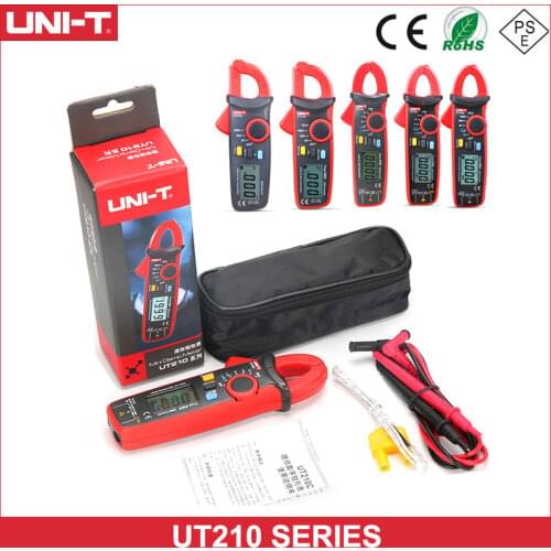 UNI-T Digital Clamp Meter Multimeter UT210E UT210D UT210C UT210B UT210A MINI True RMS Auto Range AC DC Volt 100A Ohm Capacitance