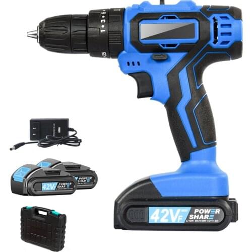 42V Cordless Drill Electric Screwdriver Mini Wireless Power Driver DC Lithium-Ion Battery Electric Impact Drilling Machine