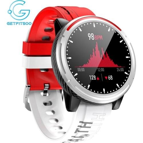 Getfitsoo S26 Sports Men Ladies Sedentary Drink Water Remind Bracelet Heart Rate Blood Pressure Measure Tracker Weather Forecast