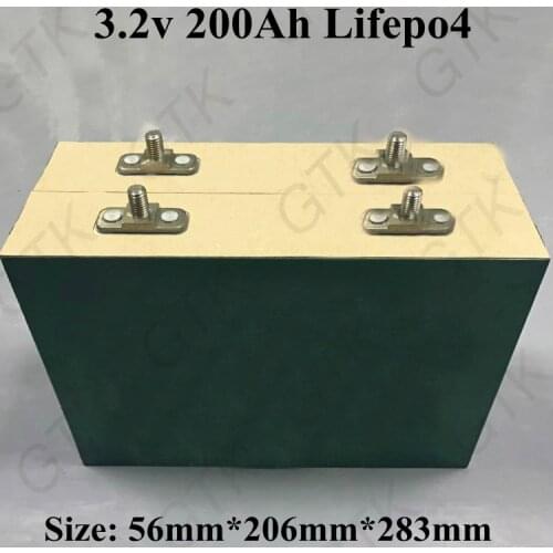 GTK rechargable high capacity 200ah 3.2v lifepo4 battery for outdoor high power battery pack inverter electric tricycle
