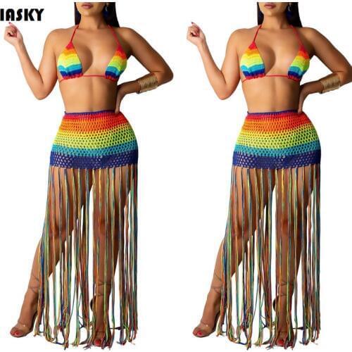 IASKY Striped Swimwear