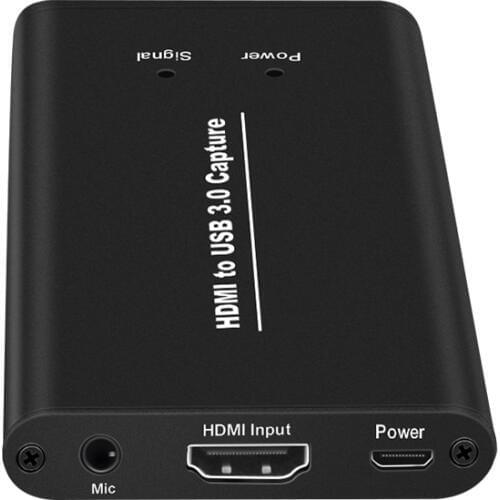 Video Capture Card HDMI to USB Video Capture Device USB3.0 HDMI 1080P Dongle Game PS4 PC Live Streaming Recording with Mic Input