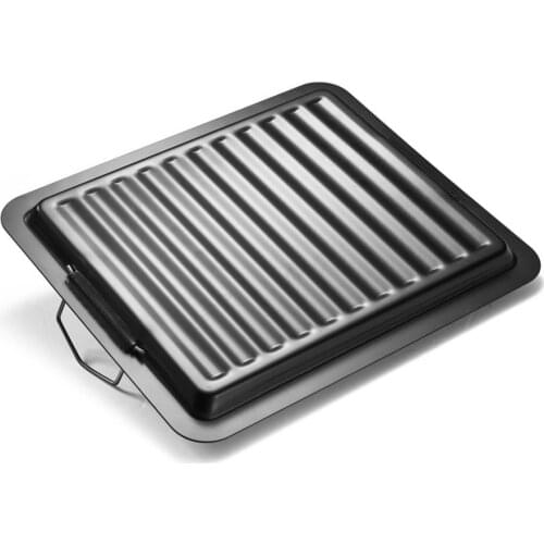 Korean Non-stick Bakeware Smokeless Grill Pan Barbecue Tray Stovetop Plate for Kitchen Indoor Outdoor Party Camping BBQ Grilling