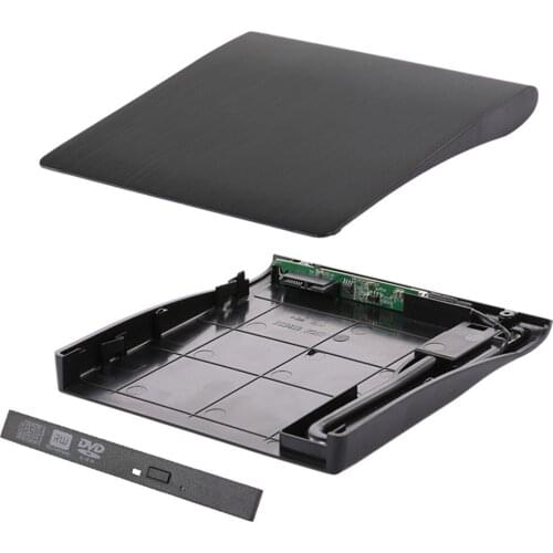 9.5mm DVD/CD-ROM RW Case, Portable USB 3.0 SATA DVD Player Drive External Enclosure for Macbook PC Laptop
