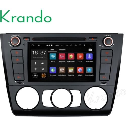Krando Android 8.1 car navigation gps radio dvd player for bmw 1 series e81 e82 e88 2004-2011 multimedia system WIFI 3G BT