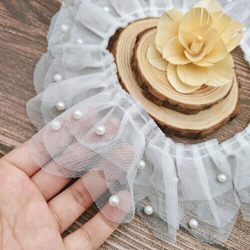 1Yards High Quality Mesh Lace Fabric Guipure Wide 8cm Ribbons Lace Fabric Ribbon Lace Material For Sewing Trimmings Dresses PL7