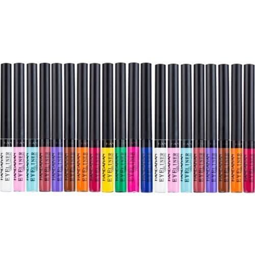 Handaiyan 12Pcs/Lot Matte Liquid Eyeliner Bright Color Waterproof Eye Liner Pencil Long-Lasting White Eye Liner Pen Eyes Makeup