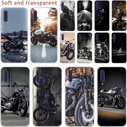 Retro Moto Cross Motorcycle soft Phone case For Xiaomi 9 8 A2 A3 lite Mi 9t CC9 9se 5X 6 10 Max3 6X Cover Note10 Pro coque