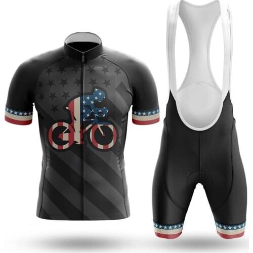 2021 American Cyclist Mens Cycling Jersey Set Summer Clothing Road Bike Shirts Suit Bicycle Bib Shorts MTB Wear Maillot Ropa