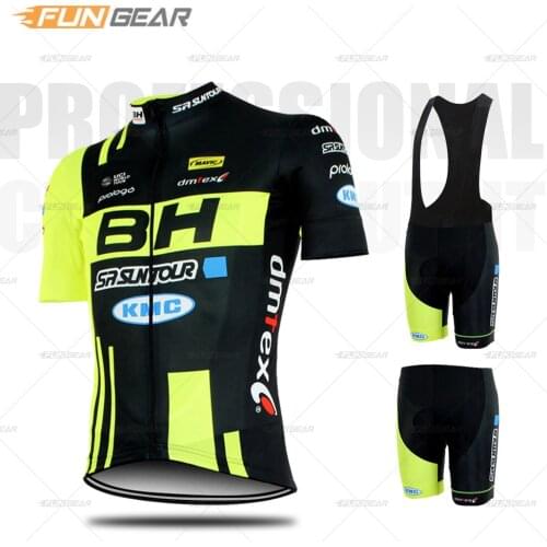 Pro BH Team Cycling Clothing Men Jersey Set Short Sleeve Shirt Summer Racing Uniform Road BikeTight Sports Suit Breathable
