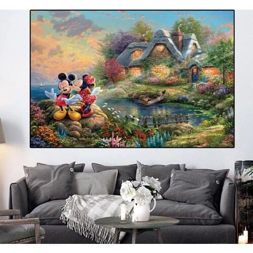 DISNEY Canvas Painting Cartoon Mickey Series Decor Posters and Prints Comic Wall Art Picture for Living Room Home Decortion