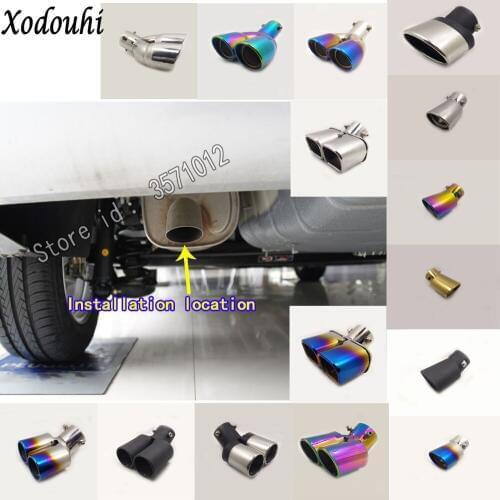 For Peugeot 307 2008 2009 2010 2011 car cover muffler exterior back end pipe dedicate exhaust tip tail outlet ornament vent 1pcs