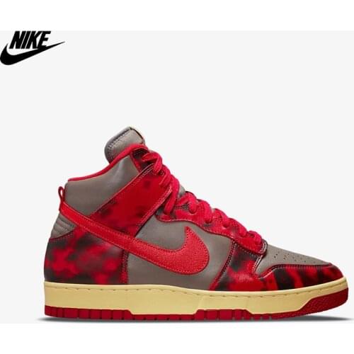 Original Nike Dunk High 1985 'Red Acid Wash' Unisex Men 'S Women 'S Red Sport Shoes DD9404-600 Nike Sneaker