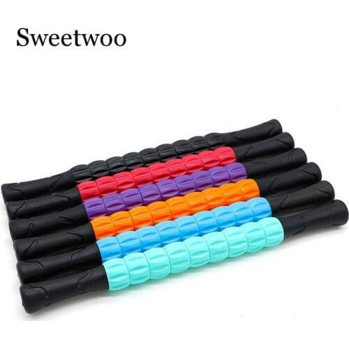 9 Spiky Yoga Massage Stick Point Stick Pilates Muscle Physical Therapy Relieve Massage Tool Fitness Equipment Yoga Roller