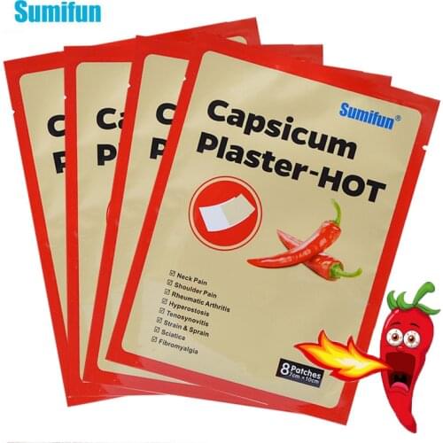 8/24/40/64Pcs Hot Pepper Pain Relief Patches Neck Back Knee Shoulder Joint Muscle Soreness Sprain Analgesic Treatment Stickers