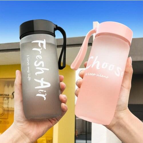 Protable Sports Cup Couple Practical Frosted Drop-Proof Leak-Proof Outdoor Bottle Trendy Fresh Multiple Colors Borraccia