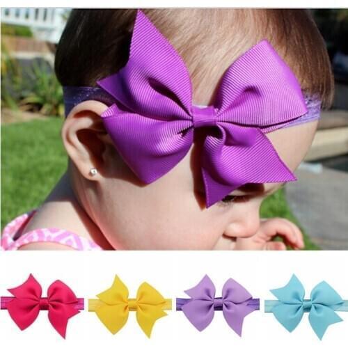 Newborn Girls Headband Cute Infant Chiffon Bow Knot Hair Band Baby Kids Head Wear Hair Accessories