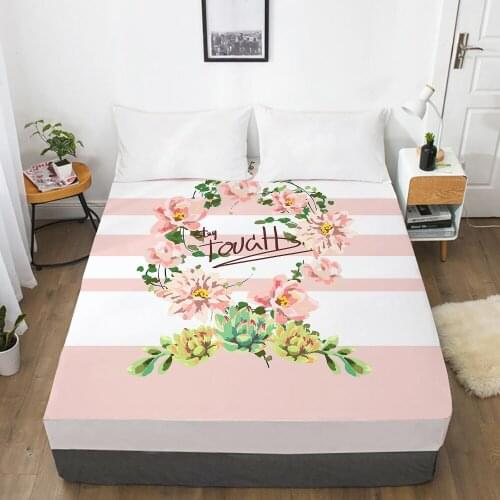 1pc bed sheet Elastic fitted sheet With An Elastic Band 150/180/200/160*200 Mattress Cover Double Bed cover nodic touall