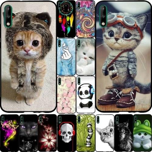 Luxury Silicone Case For Huawei Enjoy 10 10s Case Cute Cats Printed Soft TPU Protective Back Covers For Huawei Enjoy 10s Cover