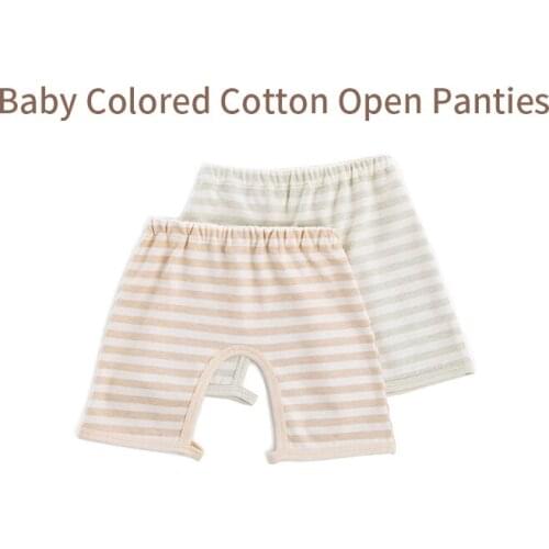 Newborn Baby Pants with Open Crotch Colored Cotton Spring Summer Trouser Boys Children Leggings Girls Toddler Clothes 0-24M