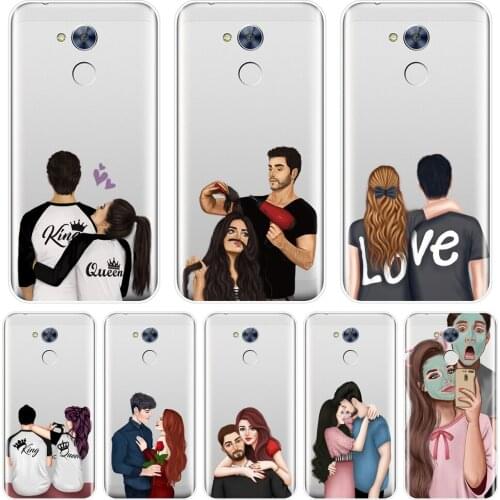 Couple Love Heart Cartoon Phone Case Silicone For Huawei Honor 6A 4C 5C 6C Pro Soft Back Cover For Huawei Honor 6 5A 4X 5X 6X