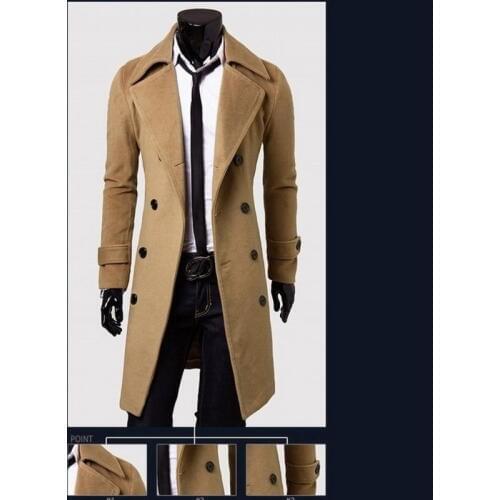 New Spring Autumn Mens Trench Coat Jacket Plus Size Black Gray Outwear Casual Long Hooded Overcoat Jackets for Men Clothes