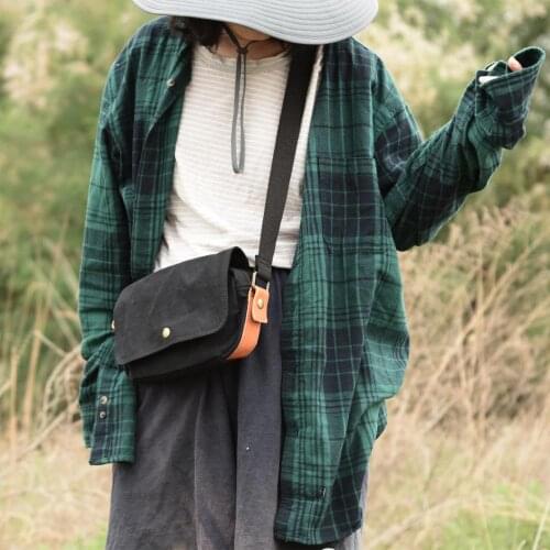 Vintage Canvas Bag Shoulder Bag Women Cross Body Bag Small Messenger Bag Purse Outdoor Lightweight Phone Bag
