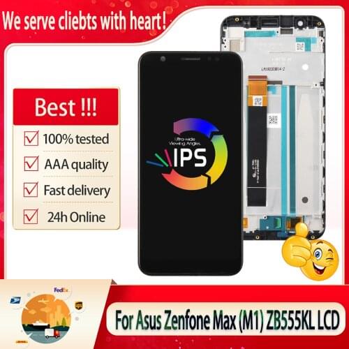 5.5" ORIG For Asus ZB555KL LCD Display Touch Screen Digitizer Assembly Frame For ASUS Zenfone Max (M1) ZB555KL LCD Replacement