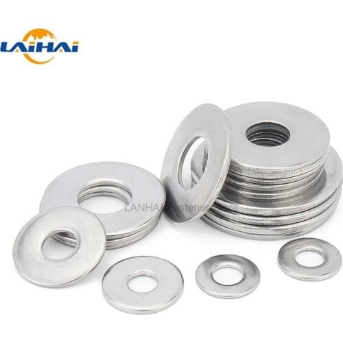 1/100X M2.5 M3 M3.5 M4 M5 M6 M8 M10 M12 M14 M16 A2-70 304 Stainless Steel Large Size Oversize Big Wider Flat Washer Plain Gasket