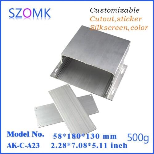 10 pcs, wall mounting aluminum pcb project enclosure distribution box 58*180*130mm electronics project box enclosure case