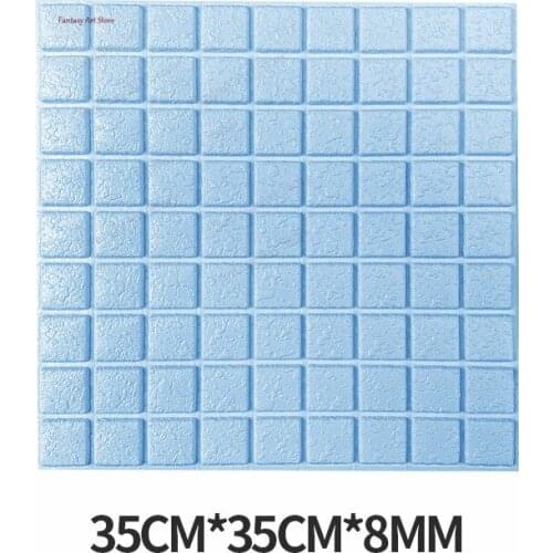 3d Brick Wall Stickers Childrens Room Kitchen Stickers Diy Self-adhesive Decorative Foam Waterproof Covering Wallpaper