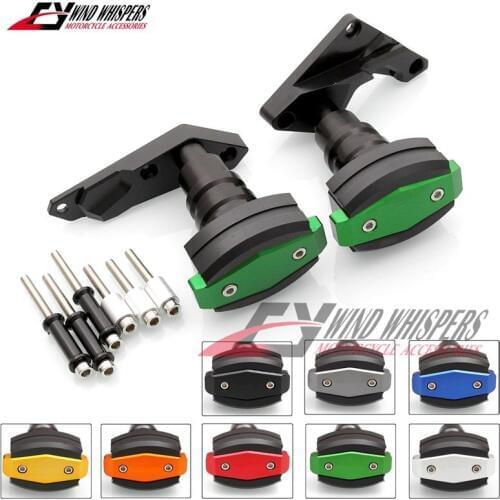 Motorcycle CNC Aluminum Falling Protection Frame Sliders Crash Protector For Kawasaki H2 H2R 2015 2016 2017 15 16 17