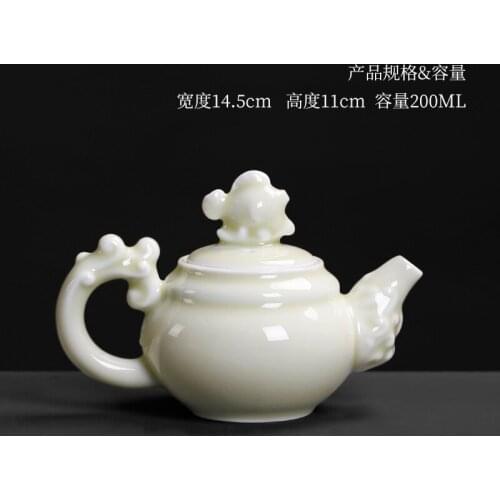 Celadon teapot Chinese kung fu tea set household minimalist creativity single pot personality ceramic large kettle teaware