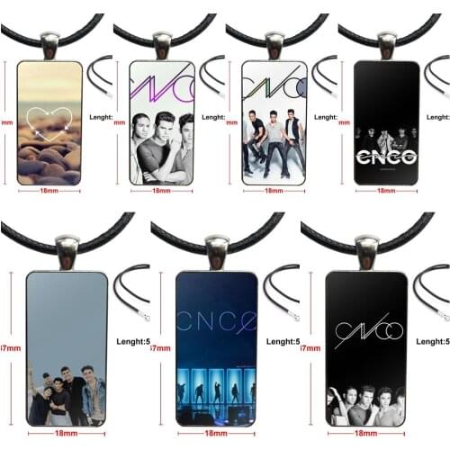 Cnco For Girls Gifts Glass Cabochon Choker Pendant Rectangle Necklace Steel Color Jewelry