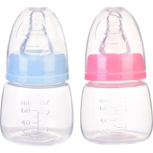 Infant Baby Mini Portable Feeding Nursing Bottle BPA Free Safe Newborn Kids Nursing Care Feeder Fruit Juice Milk Bottles 60ML