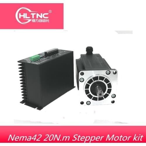 1 Nema 42 20N.m Stepper Motor+Drive Kits 3Phase 6.9A 110mm NEMA42 Stepper Motor for CNC Router 3M2280-10A+110BYGH350D