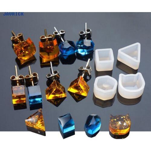 JAVRICK DIY Silicone Earring Ear Stud Mold Making Jewelry Resin Casting Mould Craft Tool