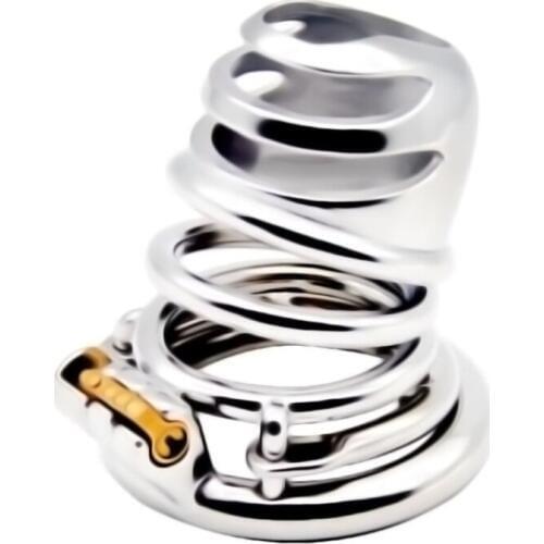 2020 New Design Confinement Chastity Cage Male Chastity Device Ventilation Penis Cage with Barbed Anti-off Rings for Men G260C