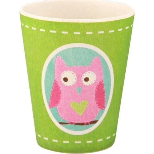 260mL Kawaii Cartoon Animals Bamboo Fiber Mugs Cup for Kids Baby Children