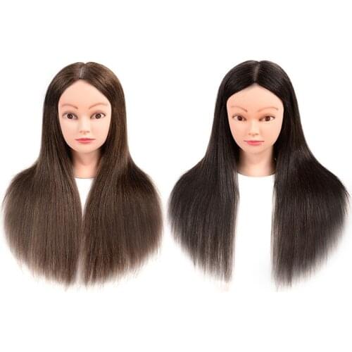 Mannequin head beauty salon 80% real natural doll hair training hairdressing practice cosmetology on mannequins model mannequin