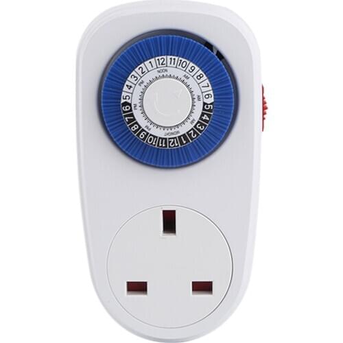24Hour Mechanical Outlet Timer Home Appliace Interval Clock Wall Plate Small Appliances Electric Planned Timer UK