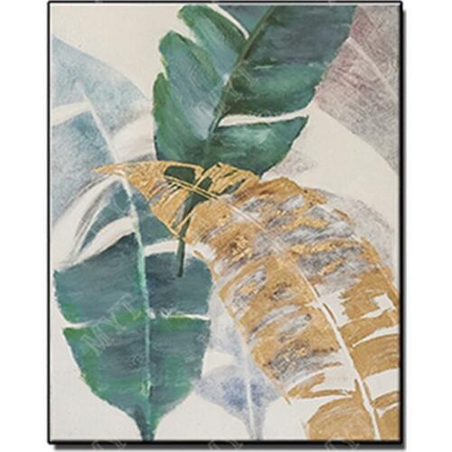 Fashion banana leafs Hand Painted Wall art Picture modren wall decor Abstract for Living room Entrance home decor no framed