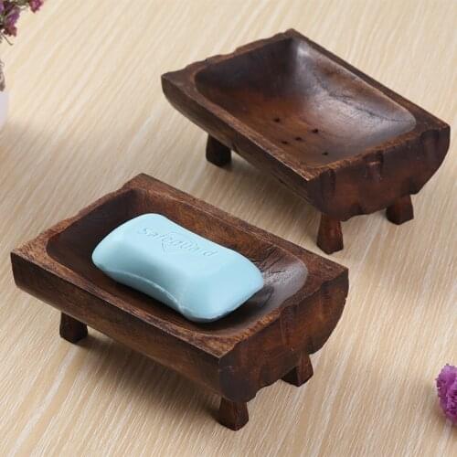 Soap Dish Household Chinese Bathroom Solid Wood Soap Dish Home Decoration Ornaments Soap Storage Box Bathroom Accessories
