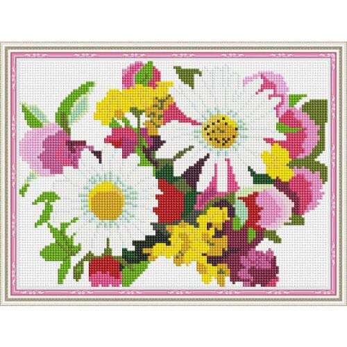 Wildflower 5D DIY Diamond Painting Cross Stitch Kit Floral Drill Embroidery Mosaic Rhinestone Round/Square Drill Home Decor Gift