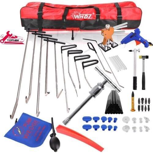 Auto Dent Removal Rods Set Paintless Dent Repair Tools for Car Dent Remover Puller Hail Damage Repair Kit