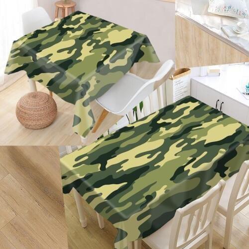 New Arrival Custom camo background Table Cloth Waterproof Oxford Fabric Rectangular Tablecloth Home Party Tablecloth