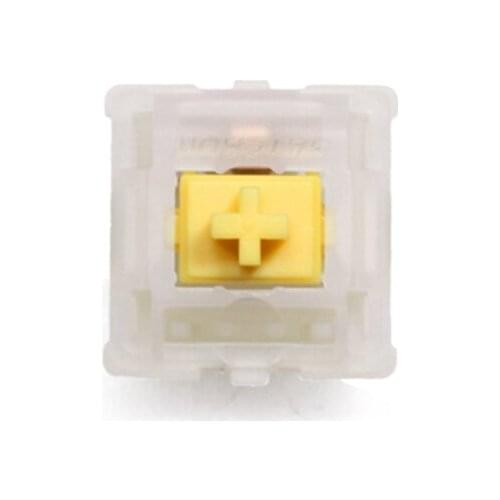 Gateron Switches Milky Switch Housing Yellow Compatible for MX Mechanical Keyboard Switch 5pins 50g Switches P9YA