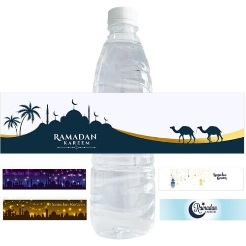 Ramadan Kareem Ramadan Mubarak Decor Water Bottle Stickers Labels Muslim Islamic Celebration Festival Party DIY Decorations
